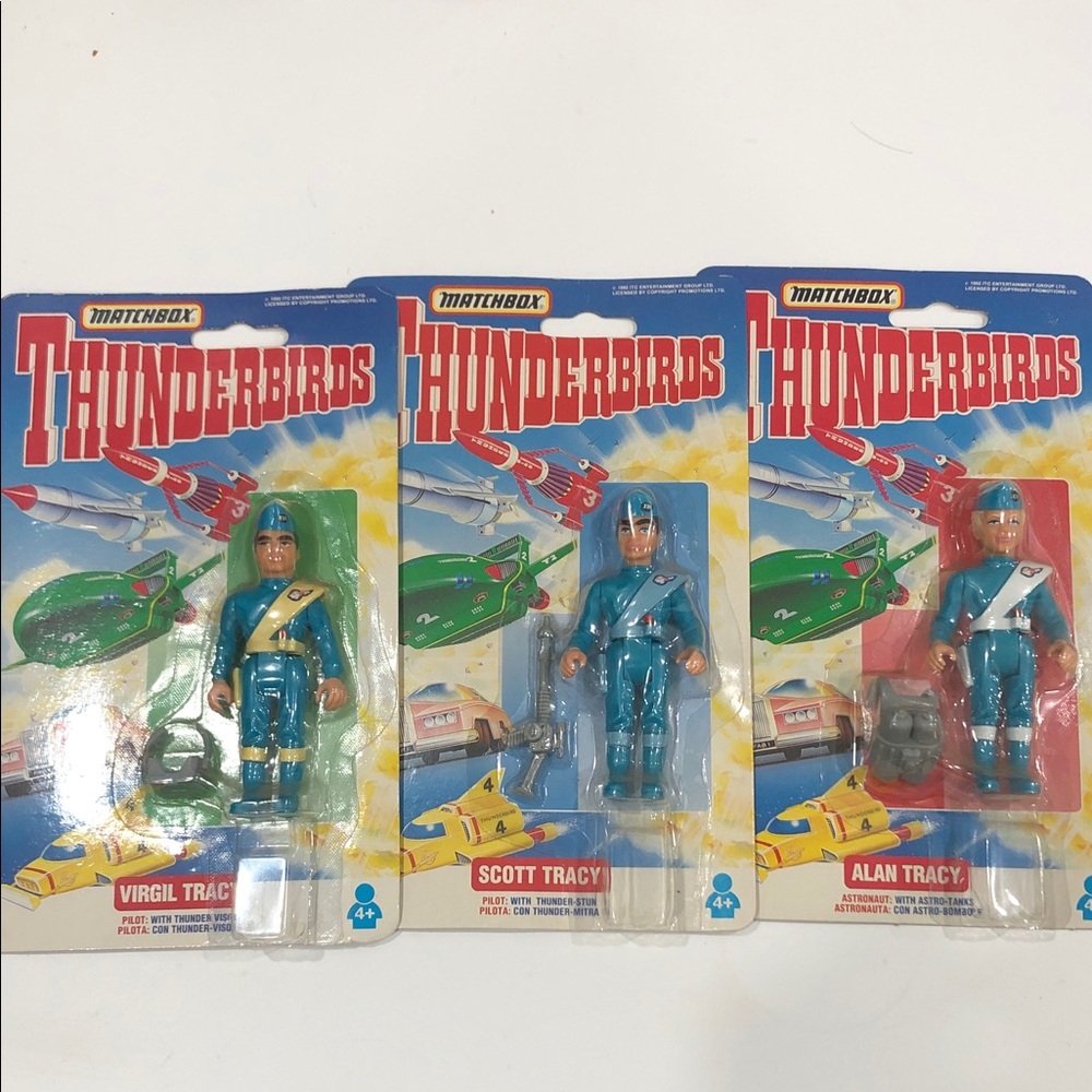Matchbox vintage Thunderbirds Action Figure Trio
